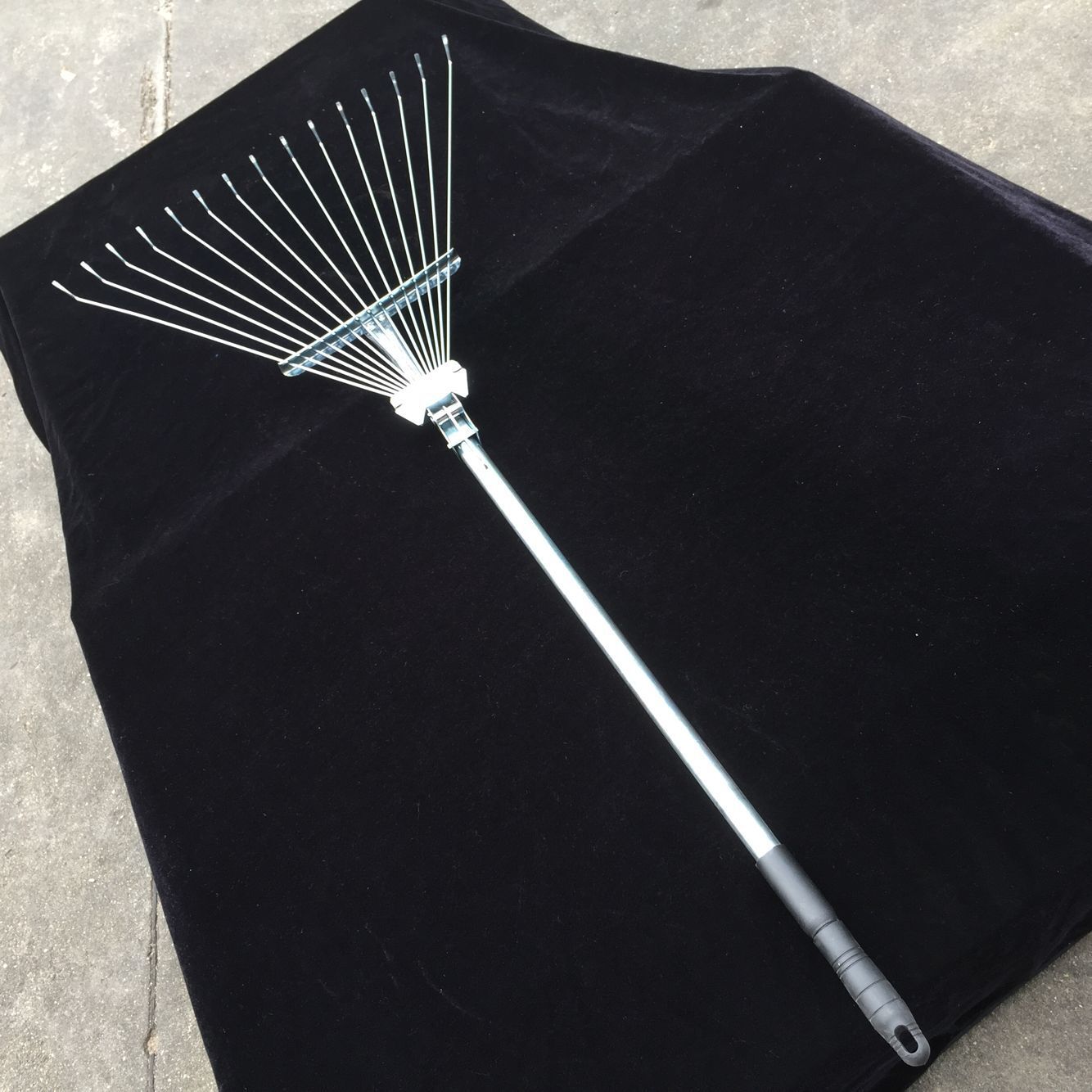 伸缩钢丝耙 落叶耙枯叶耙草耙子搂草耙 农用铁扒水草铁耙园林工具