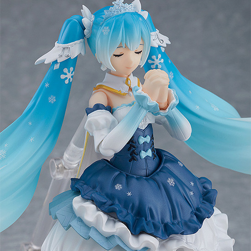 虚拟歌手 miku初音未来 超可动 10周年庆 figma054雪初音手办模型