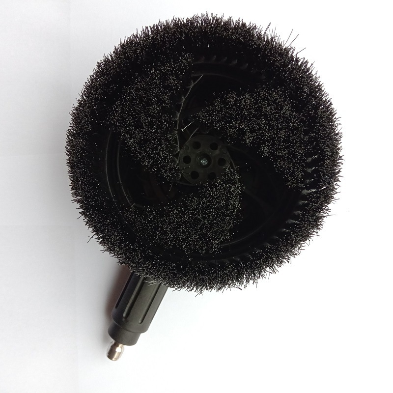 1/4快插自动旋转洗车刷高压洗车机刷毛刷旋转刷通水刷擦车刷轮刷