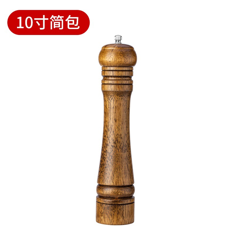 Manual 5-Inch 8-Inch 10-Inch Grinder Pepper Grinder Oak Pepper Freshly Ground Pepper Seasoning Jar Mill Bottle