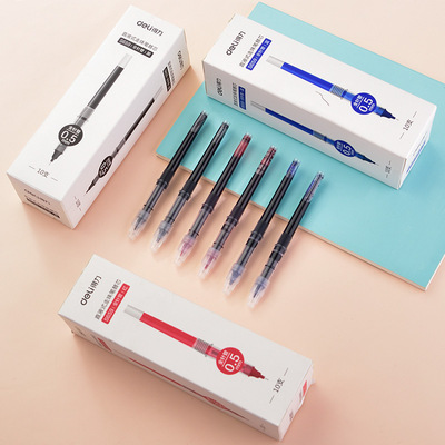 得力s659直液式走珠笔替芯0.5mm全针管替换笔囊墨囊中性笔芯水笔