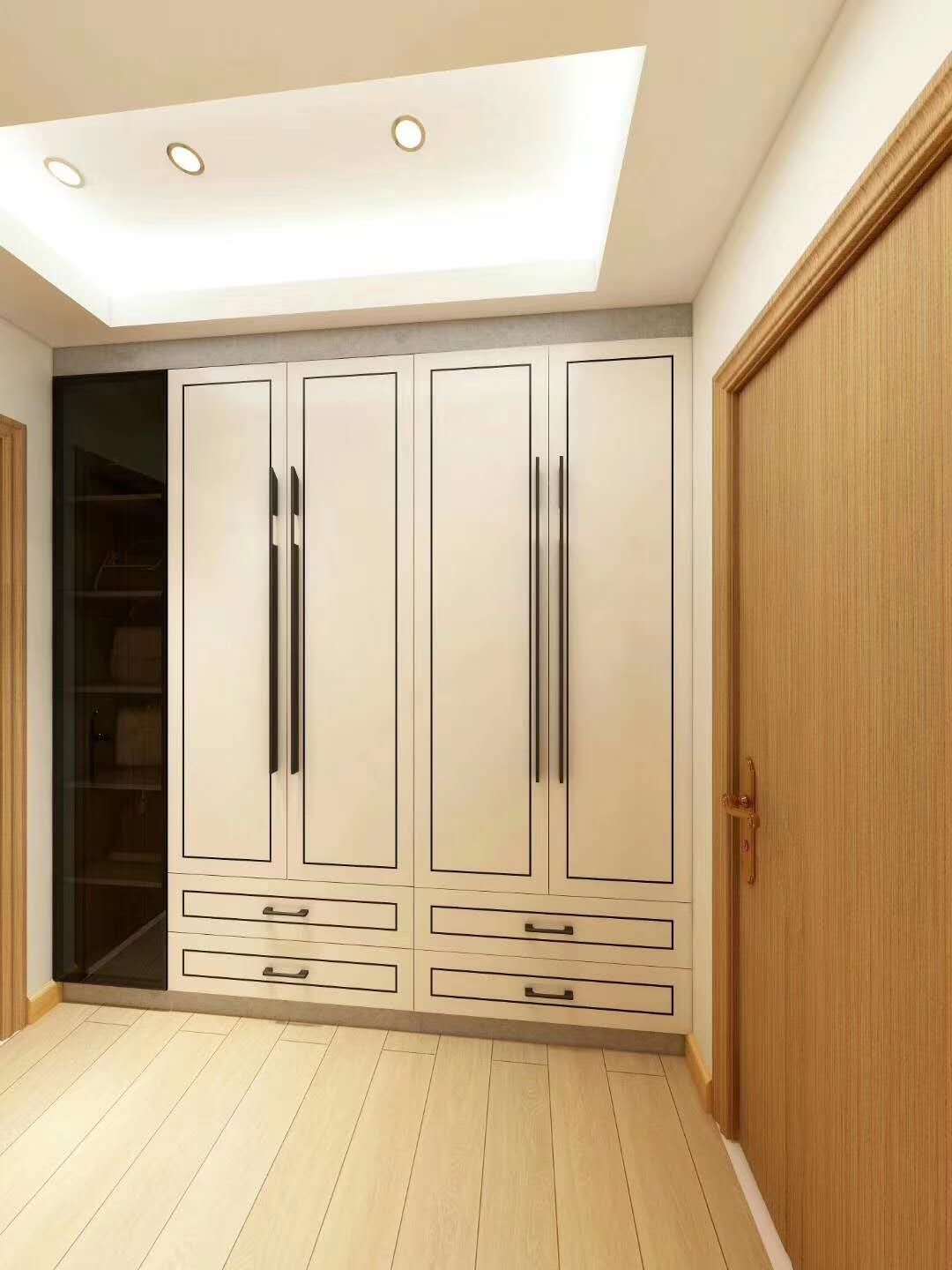 欧式个性拼色平滑门衣柜佛山厂家直销卧室家居铝合金家具焊接整板