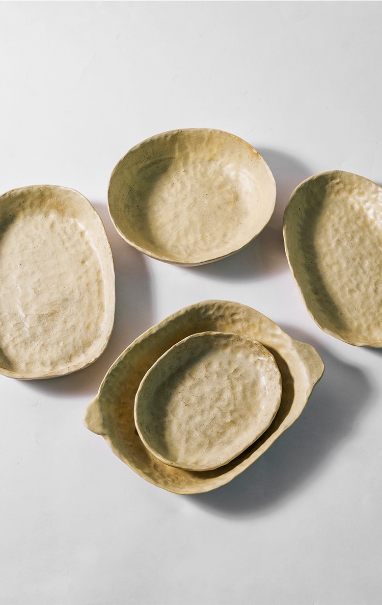 手捏粗陶餐具套装组合复古陶瓷创意艺术盘子不规则菜盘家用日式