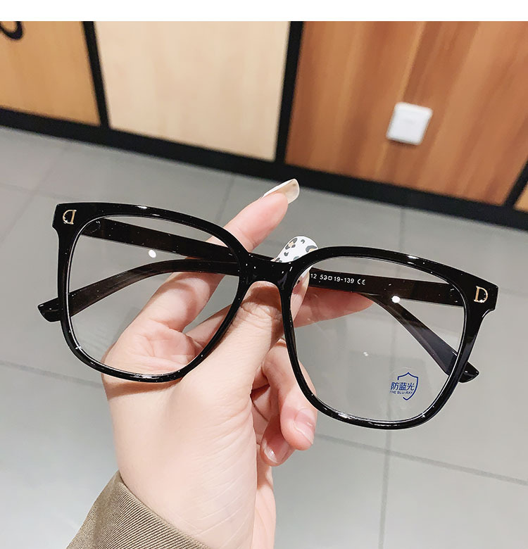 防蓝光 近视眼镜女配度数ins小红书素颜黑框大脸网红镜框眼睛架男