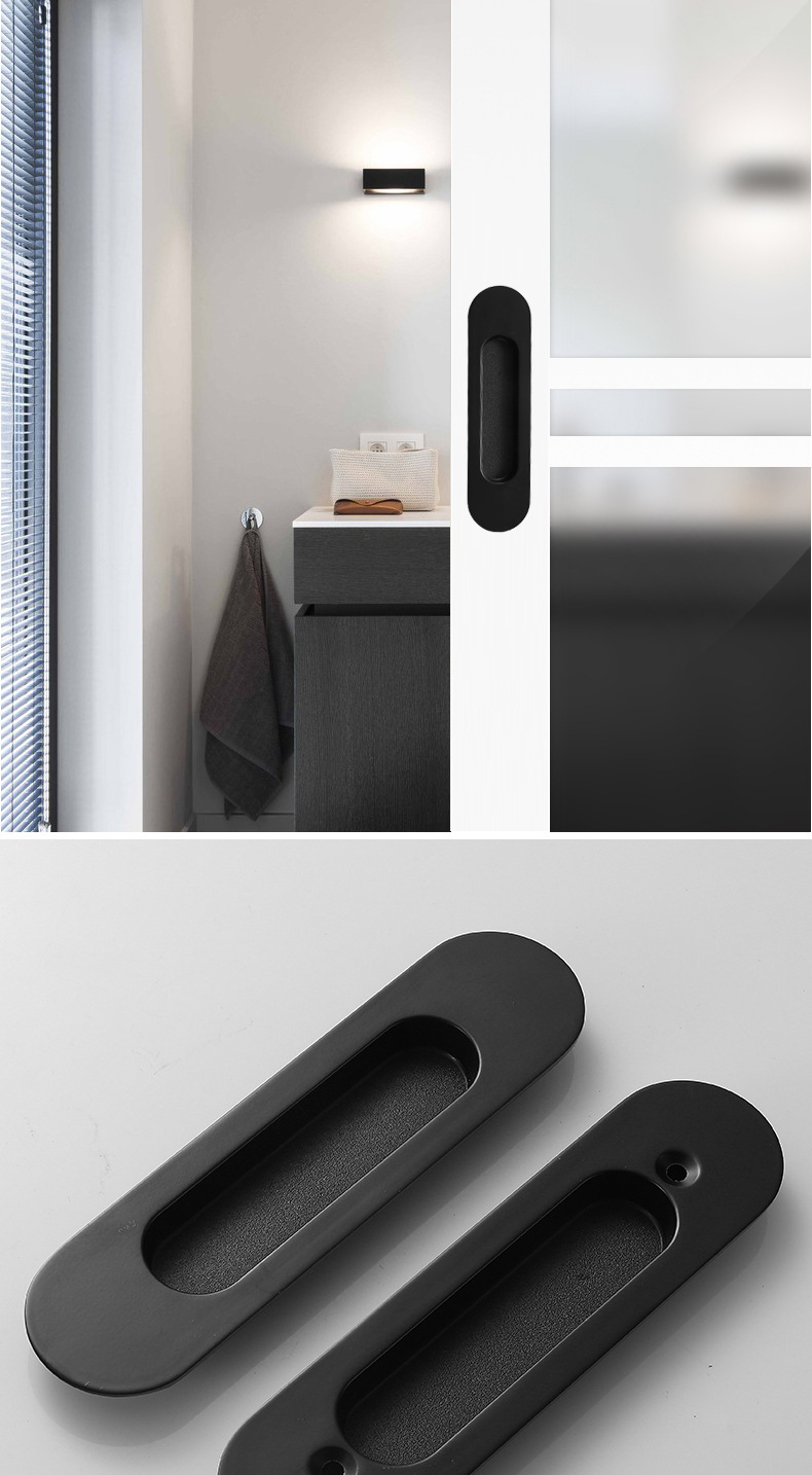 现代简约 嵌入式对装把手 厨房门移门推拉门拉手 隐形暗装拉手