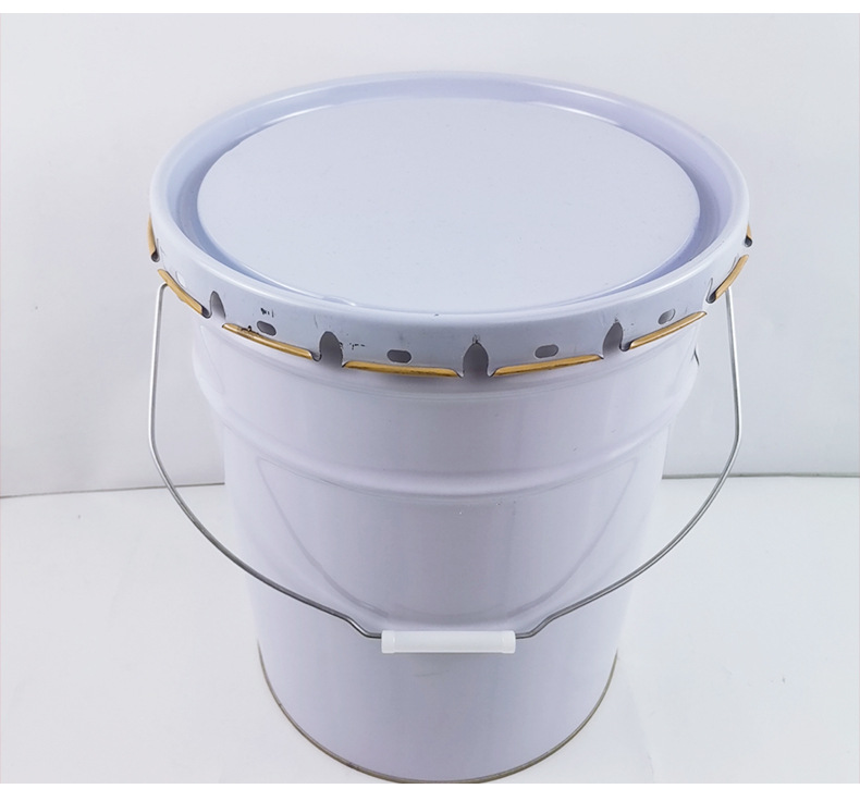 厂家现货印刷20升水性漆化工铁皮桶 20l马口铁镀锌涂料包装铁桶