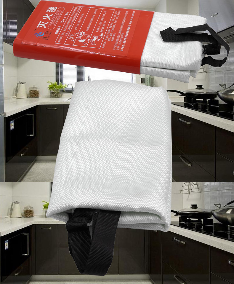 新型灭火毯家用消防认证国标家庭厨房硅胶玻璃纤维盒装防火毯商用