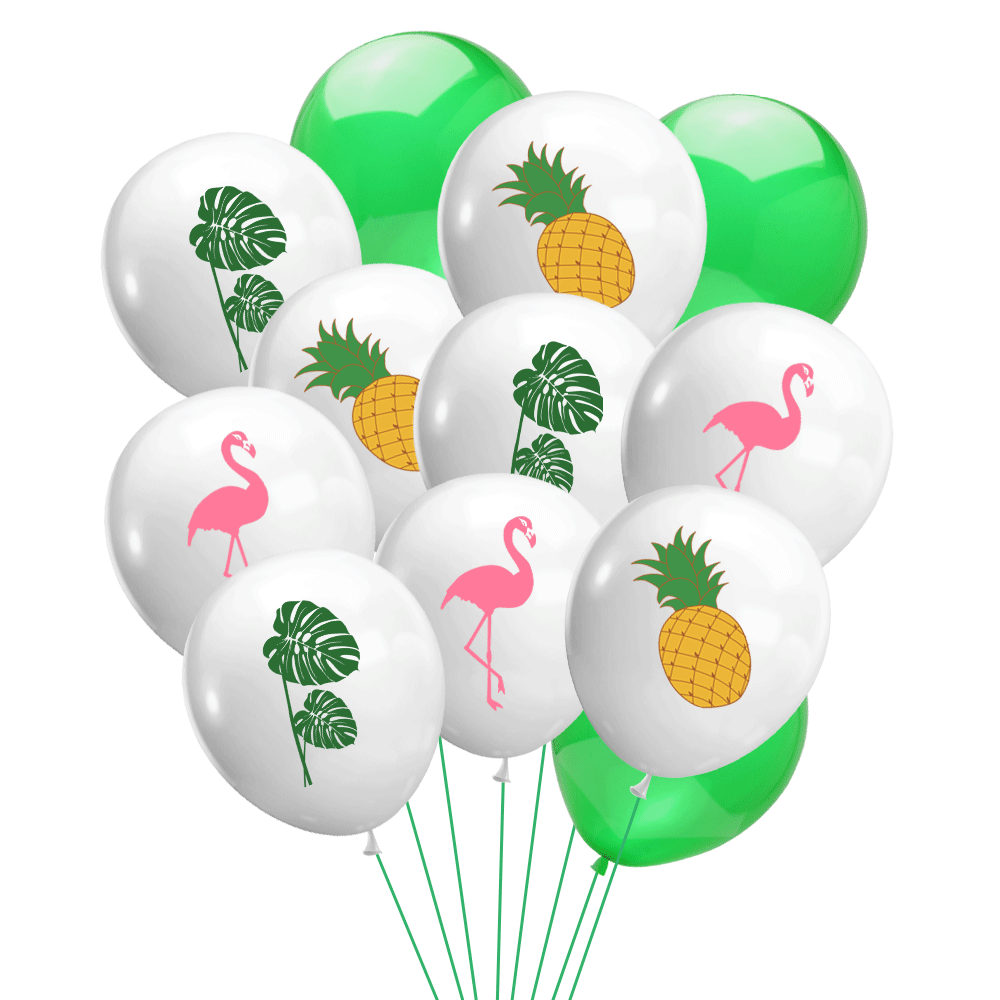 Amazon Flamingo Pineapple Monstera Balloon Combo Set Hawaiian Theme Party Decoration Supplies