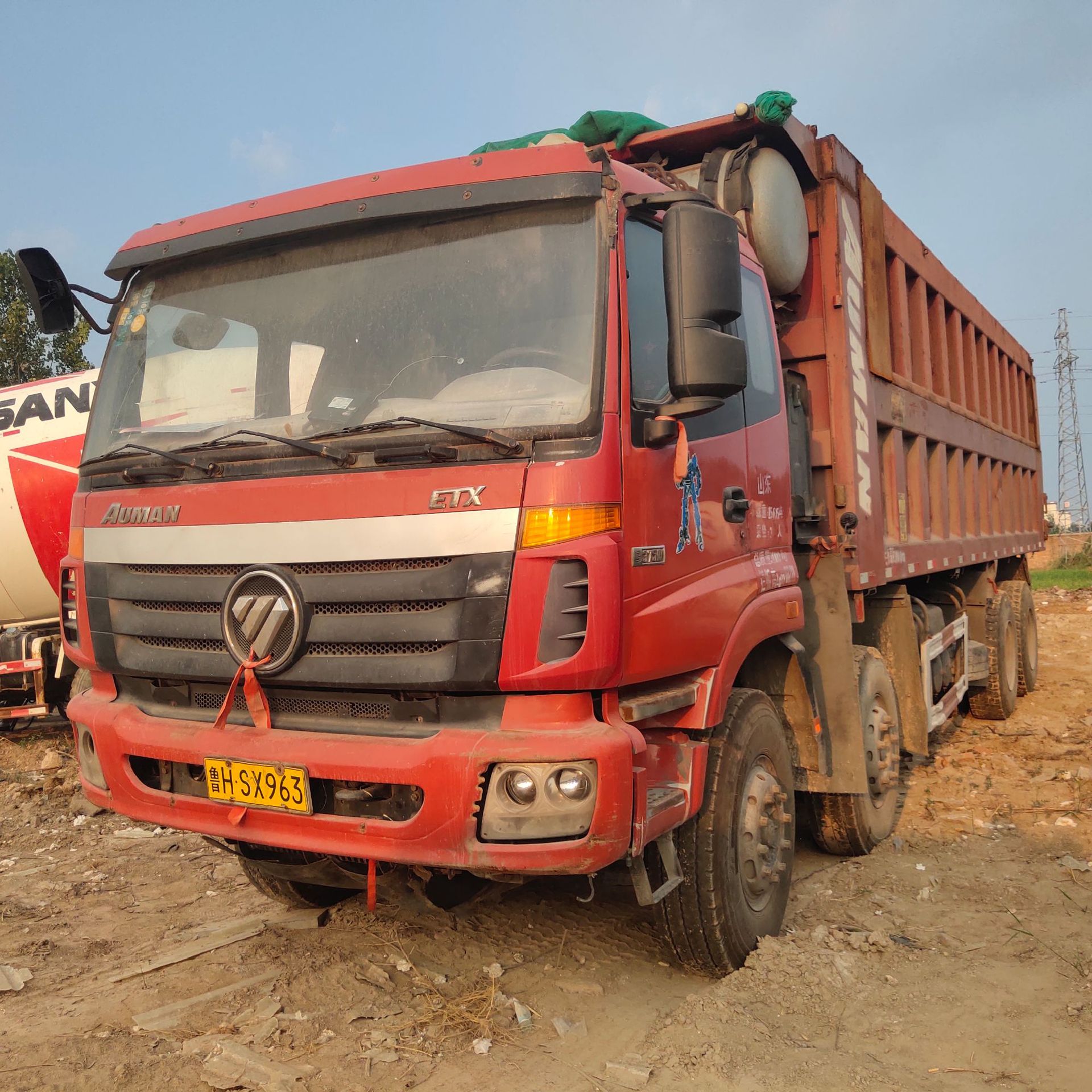 二手后八轮货车 工程自卸车 欧曼8.2米前四后八工程自卸运输车