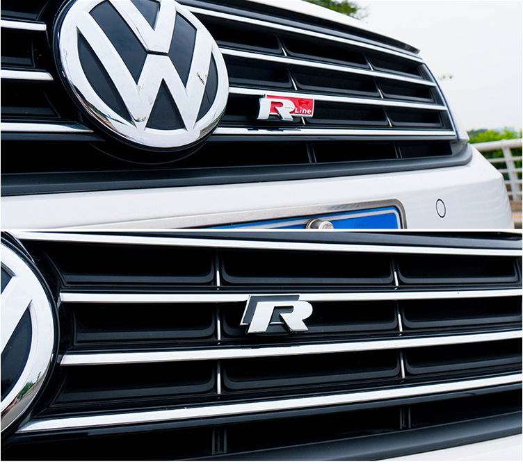适用da众高尔夫迈腾速腾尚酷改装r车标rline侧标车贴尾标中网标