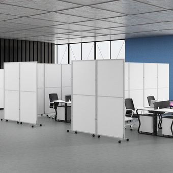 办公屏风可折叠移动隔断办公室车间高隔断挡板学校活动折叠屏风