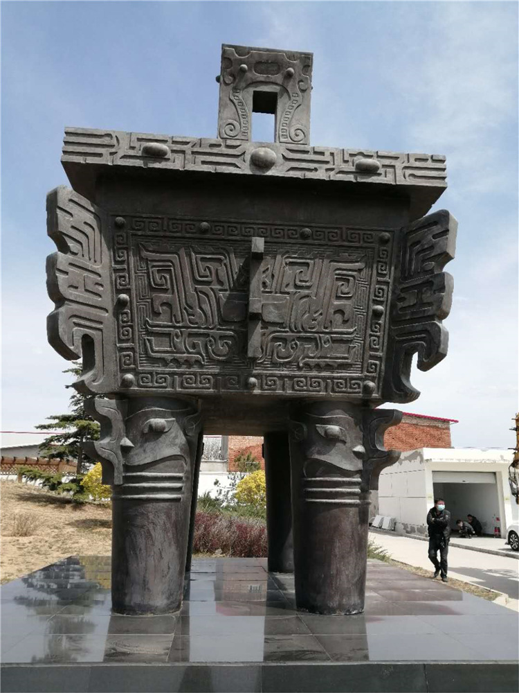 城市大型三足铜鼎 景观三足铜鼎雕塑摆件 制作景观方鼎雕塑