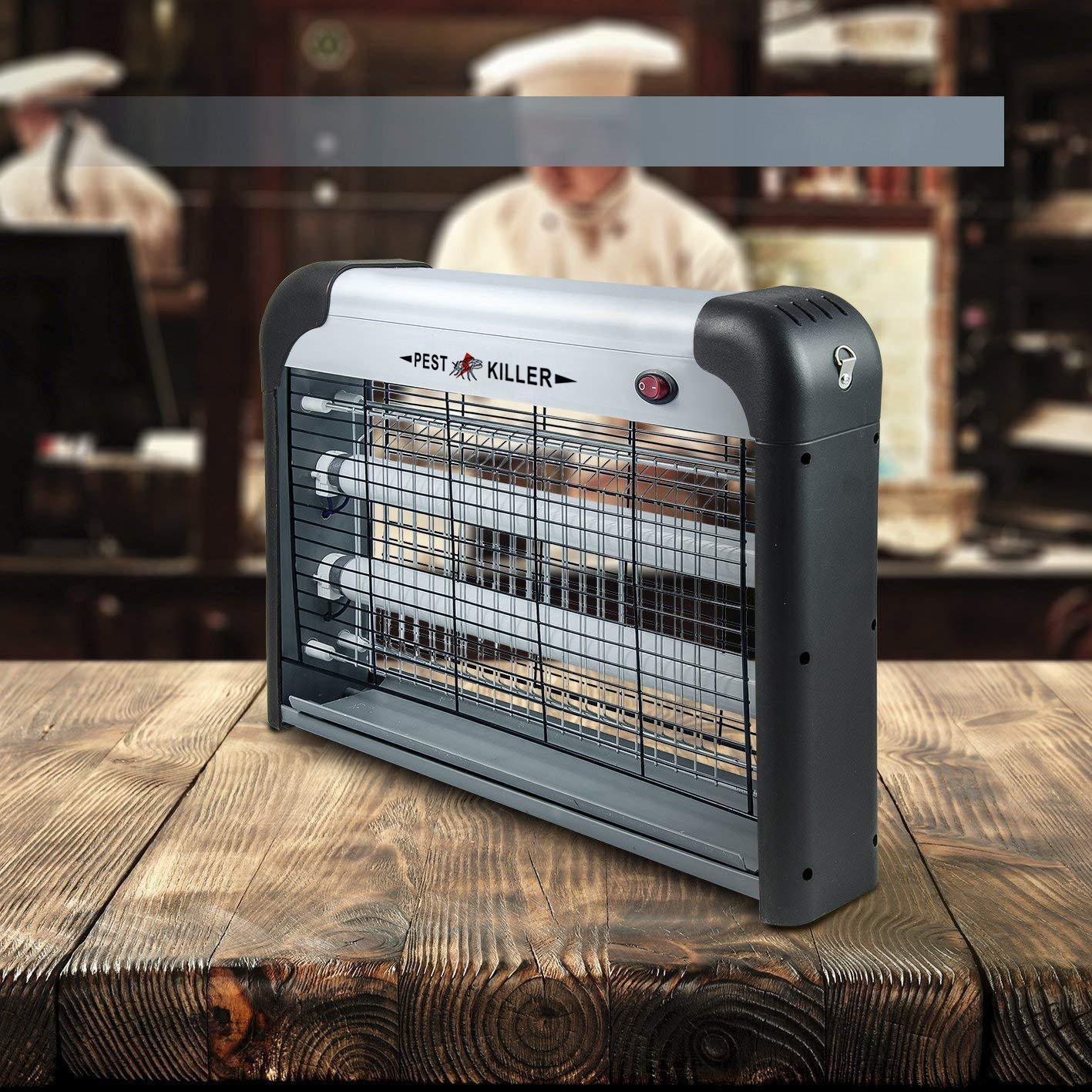 家用餐厅诱捕灭蝇器 sk613-20w黑色 挂壁灭蝇灯 电子灭蚊器