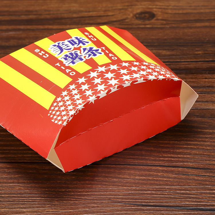 工厂定制外卖打包盒炸鸡薯条食品包装盒一次性自折免折餐饮打包盒