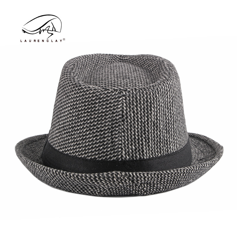 Factory Direct Sales Hat Wholesale Autumn and Winter New Middle-Aged and Elderly Woolen Bowler Hat Casual All-Matching Fedora Hat Men's Fashion