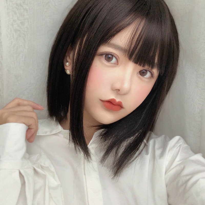 厂家货源假发女短发bobo波波头短直发圆脸修脸化纤假发全头套批发