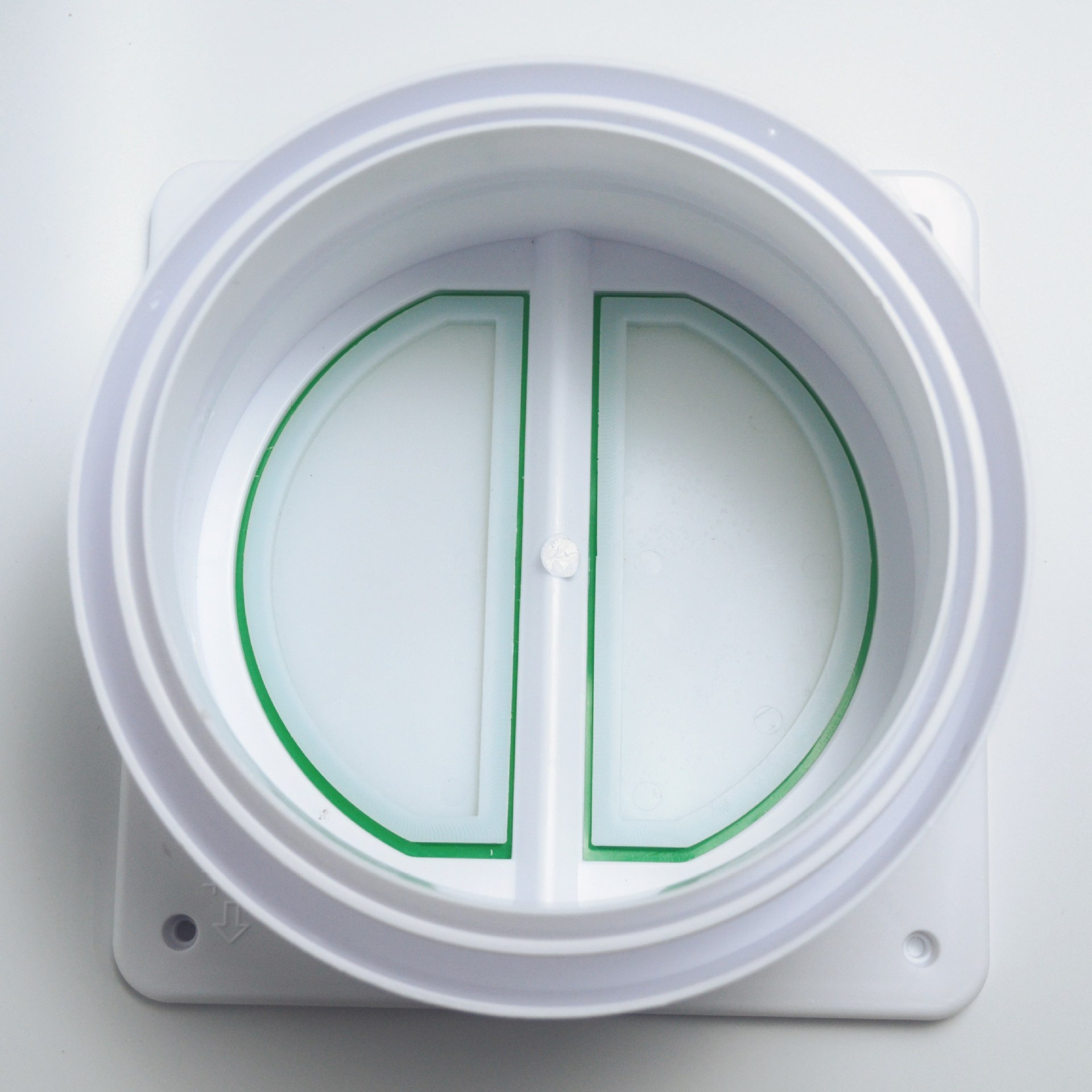 厂家直供双开门止回阀油烟机塑料止逆阀防烟宝带弹簧厨房烟道阻隔