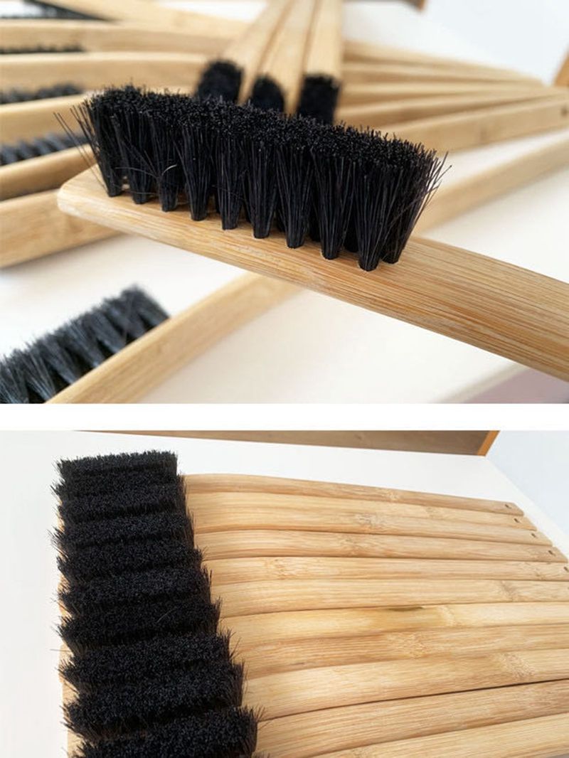 汽车发动机清洁刷子汽车洗车轮毂刷子钢圈轮胎清洁刷竹柄刷猪毛刷