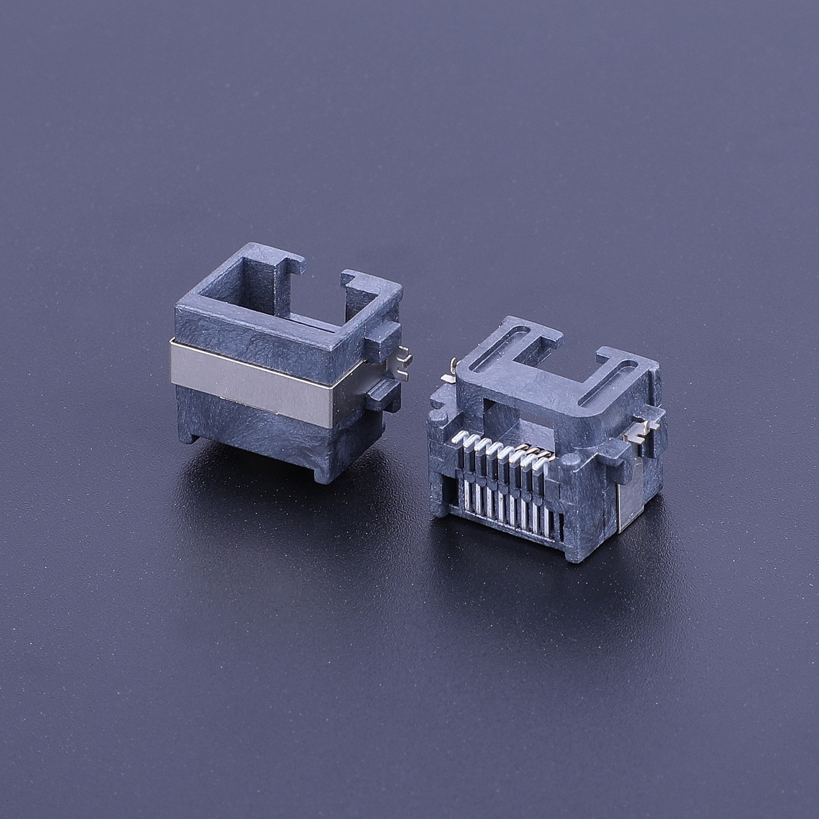 rj45网络连接器8p8c网络接口rj45插座全塑rj45网口电子接插件