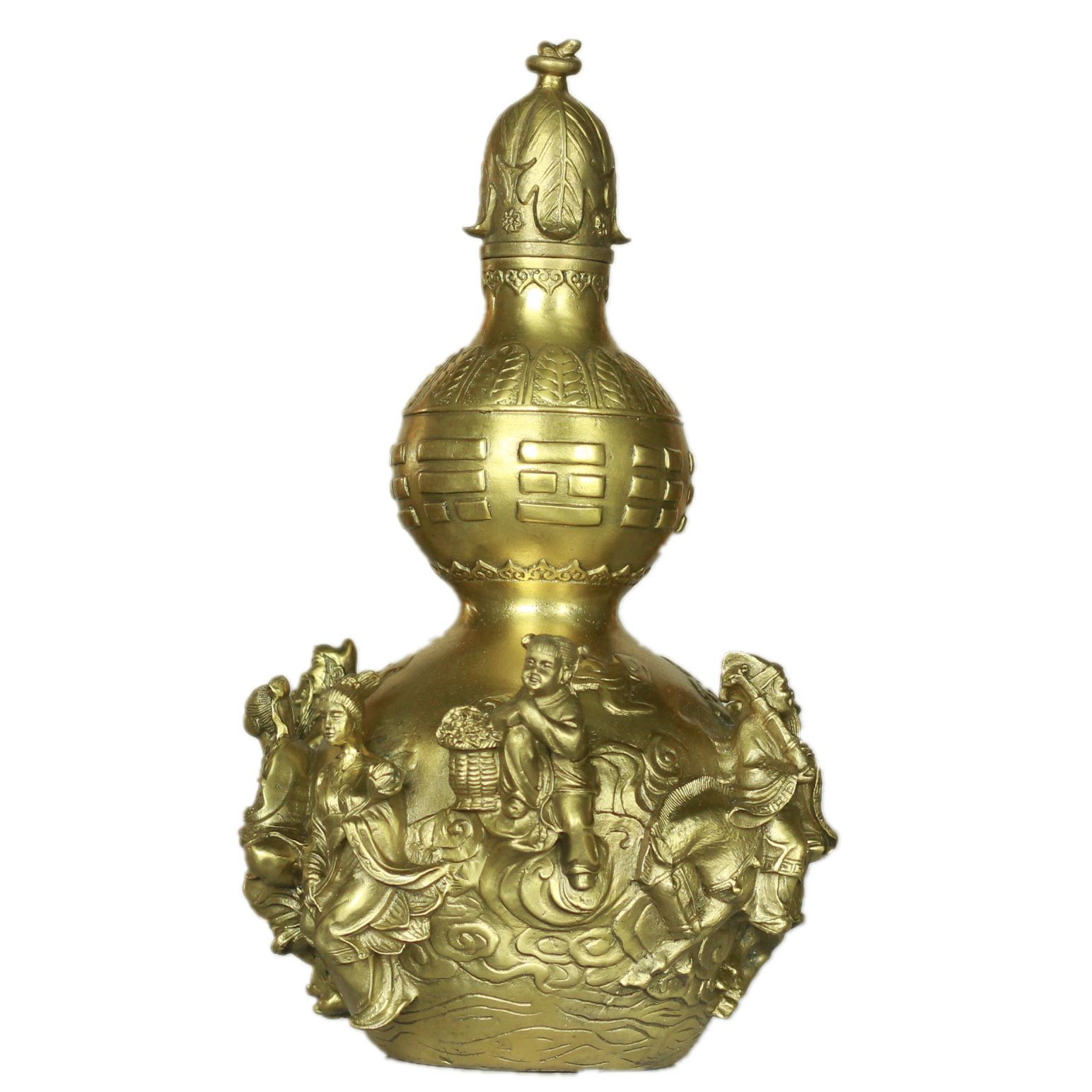 纯铜葫芦八仙葫芦八仙过海葫芦摆件工艺品礼品