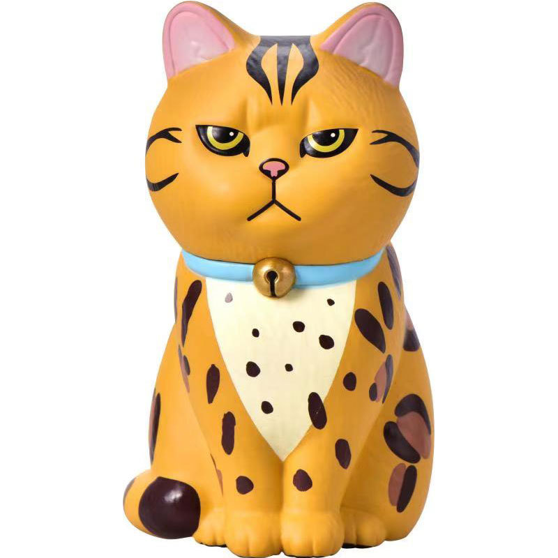 现货直供塑胶招财猫公仔 卡通铃铛猫pvc盲盒手办桌面摆件接受定制