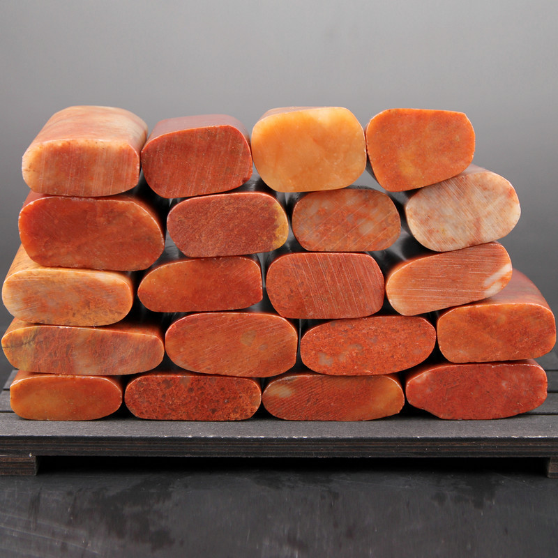 【小额批发】浙江红石随形章 寿山石印章石料 金石篆刻练习章料