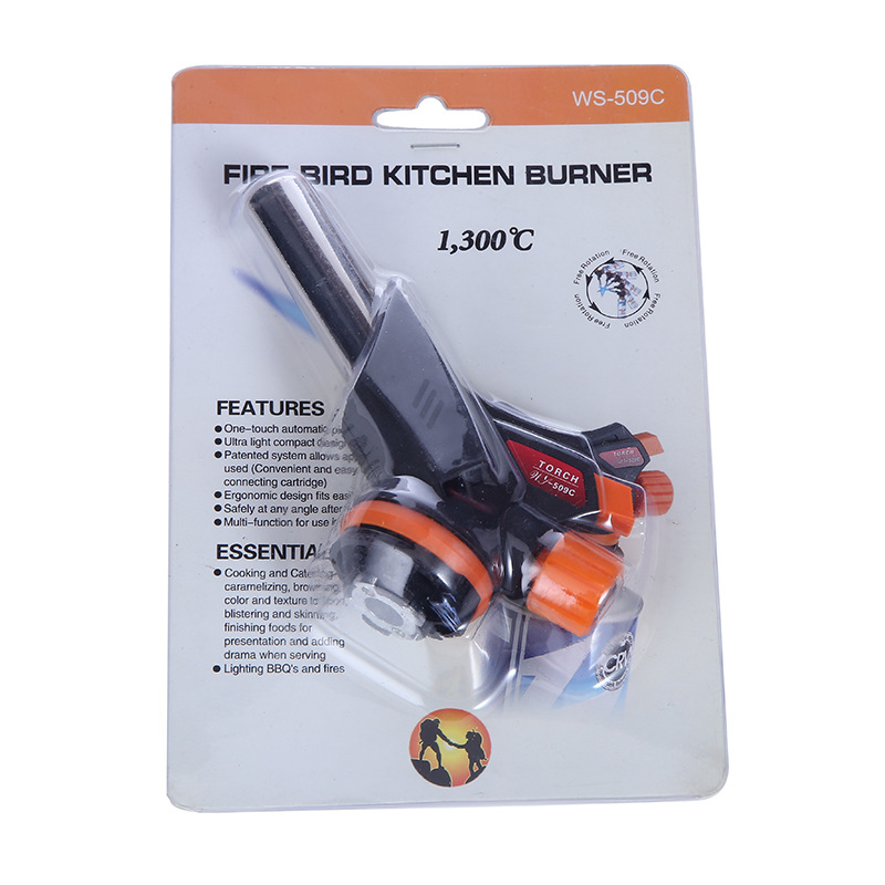 Cross-Border Wholesale Card Spray Gun Igniter Kitchen Gas Stove Electronic Lighter Inverted Barbecue Flame Gun