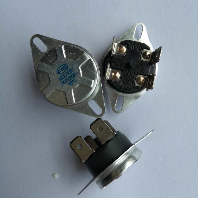 ksd302t电热水器温控器250v20a70度圆形温度感应开关热水器温控