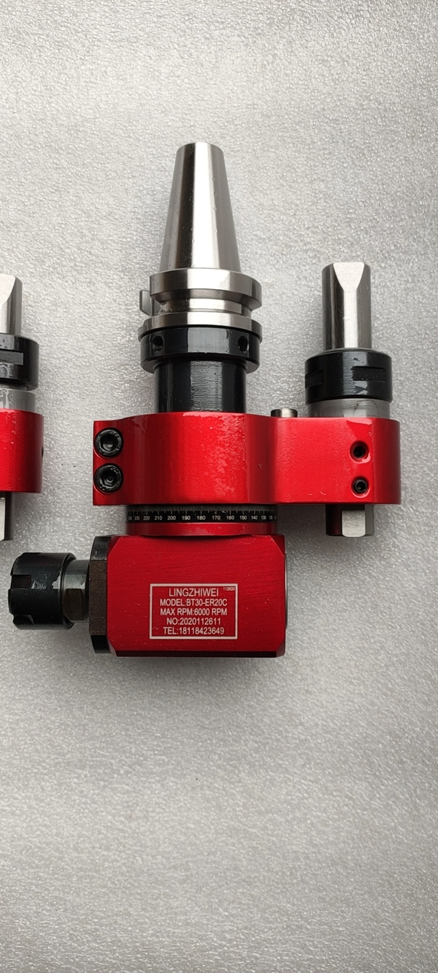 台湾角度头侧铣头直角铣头90°-er20输出高速侧铣头雕刻机角度头