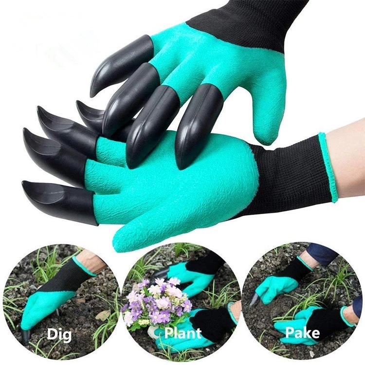 soil digging gloves gardening gum dipping labor protection paw garden planting vegetables planting flowers and plucking protection