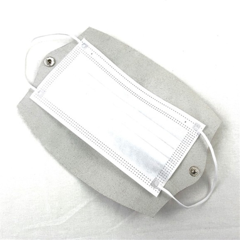 现货pu皮质口罩暂存夹 可折叠便携式口罩收纳夹 双层口罩存放夹