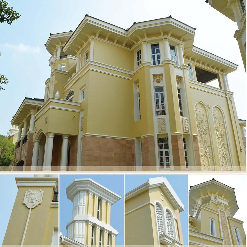 厂家供应 grc欧式建筑 grc构件线条 石膏建筑 外墙设计