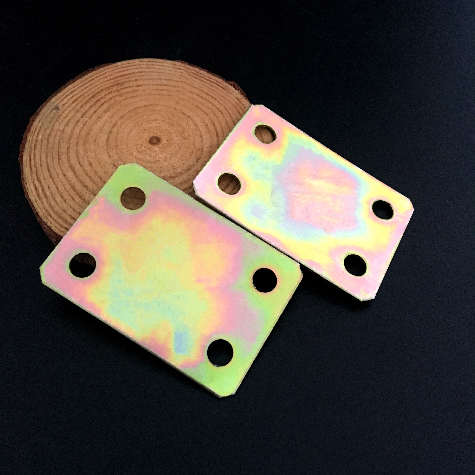 厂家直销 4孔直角连接固定铁片 平直片角码平直角片 五金家具配件