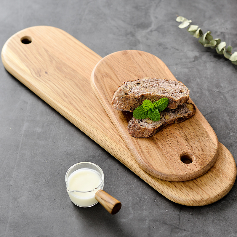 White Oak Bread Board Japanese Style Chopping Board Steak Sushi Baking Chopping Board Restaurant Serving Wooden Plate