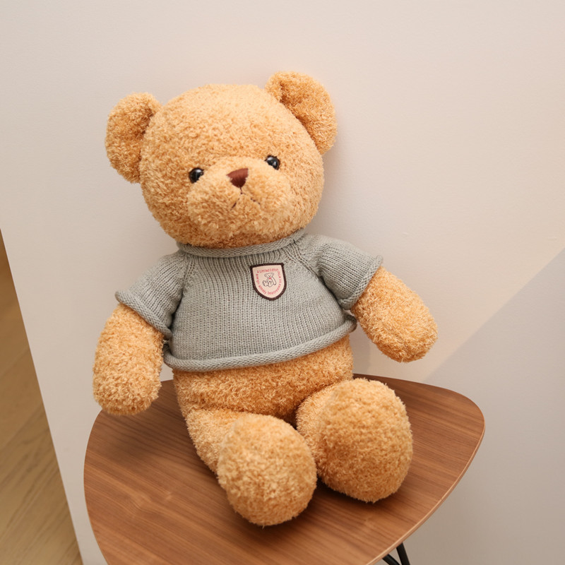 布娃娃女生抱抱熊公仔床上可爱毛绒玩具网红泰迪熊熊公仔小号少女