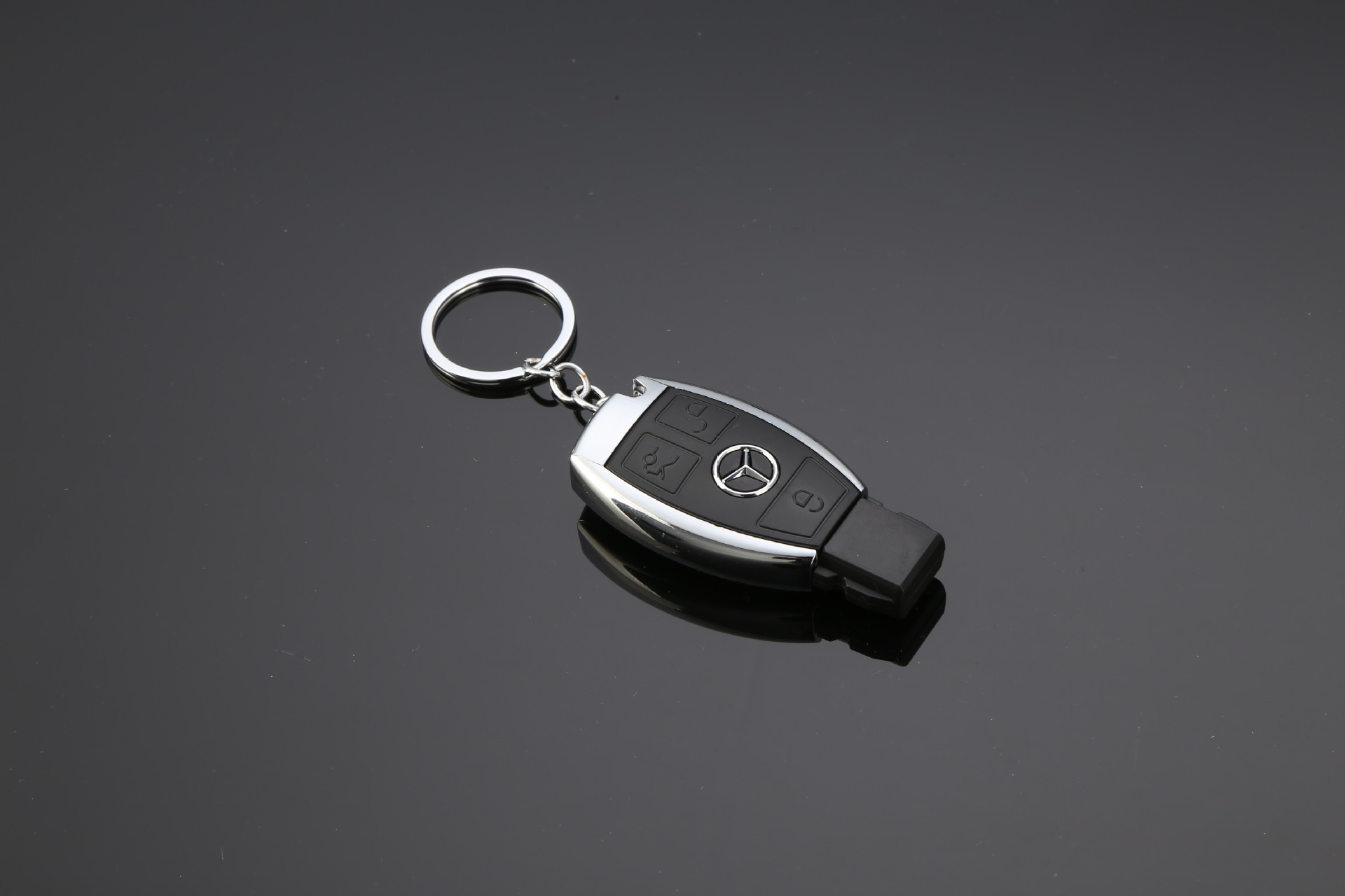 4s店创意个性usb充电打火机 奔驰车钥匙打火机汽车广告礼品打火机