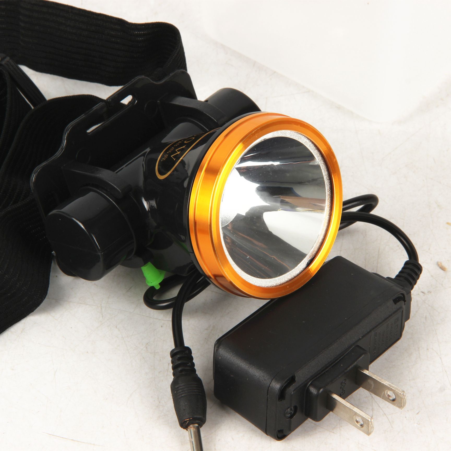 塑料盒装2档锂电池头灯 强亮度led户外头灯 十元店地摊 赠品货源