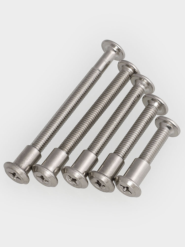 m6m8斜平头十字头对锁螺母十字组合连接对接螺丝对敲夹板子母钉