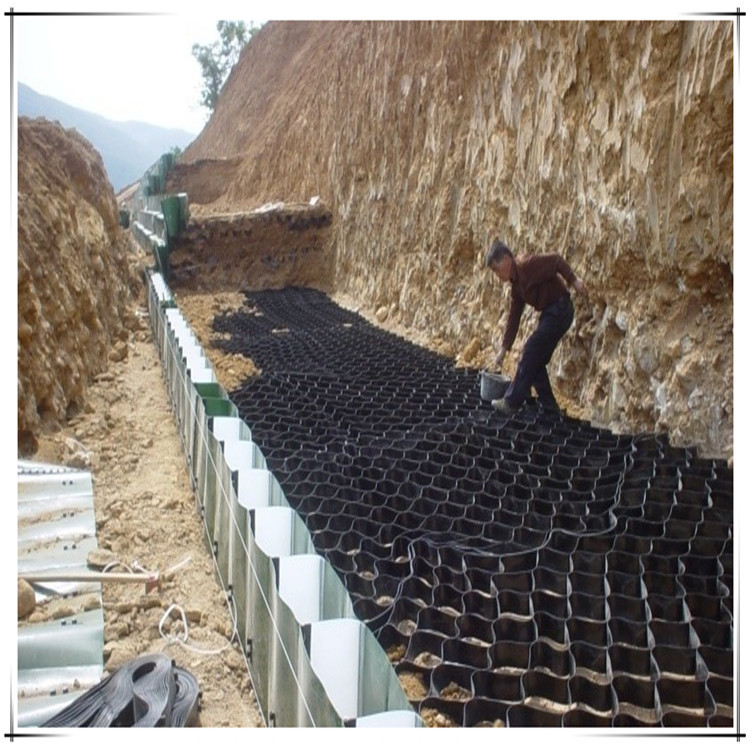 塑料土工格室聚乙烯蜂巢格室 护坡挡土格室 河堤用土工格室厂家