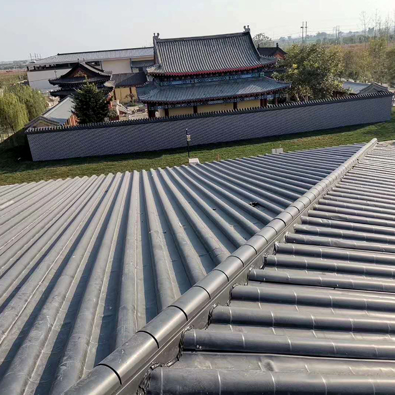 现货供应铝锰镁瓦 金属仿古瓦仿古铝瓦金属古建瓦 金属仿古构件