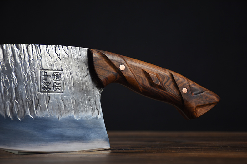 弧形尖头锋利切片刀龙泉鬼手作古锻手工锻打老式家用菜刀厨师刀具