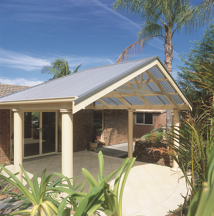 t840,t900型高透光率透明屋面车棚树脂瓦聚碳酸酯pc波浪瓦厂家