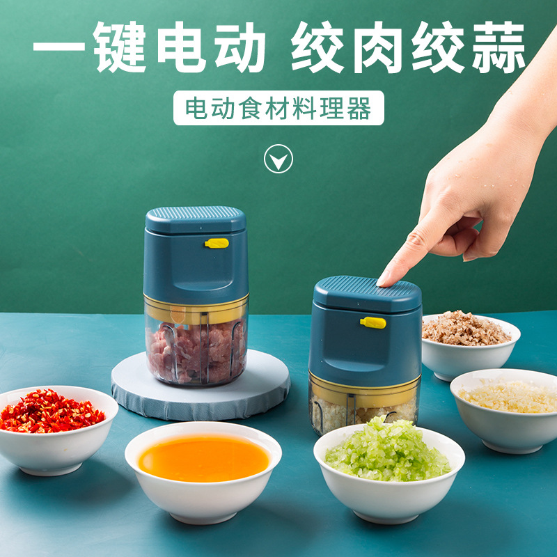 电动蒜泥机蒜蓉器打蒜蓉捣蒜器婴儿迷你料理机辅食绞肉机一件代发