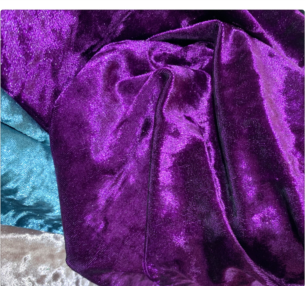 闪光钻石绒面料 高档舞台服饰时装丝绒面料 进口金钻绒面料