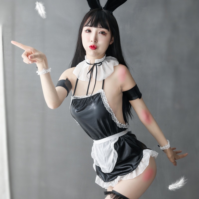 Adult Supplies Seductive Sexy Inner Sexy See-through Cute Maid Passion Bunny Seductive Small Chest Uniform Suit