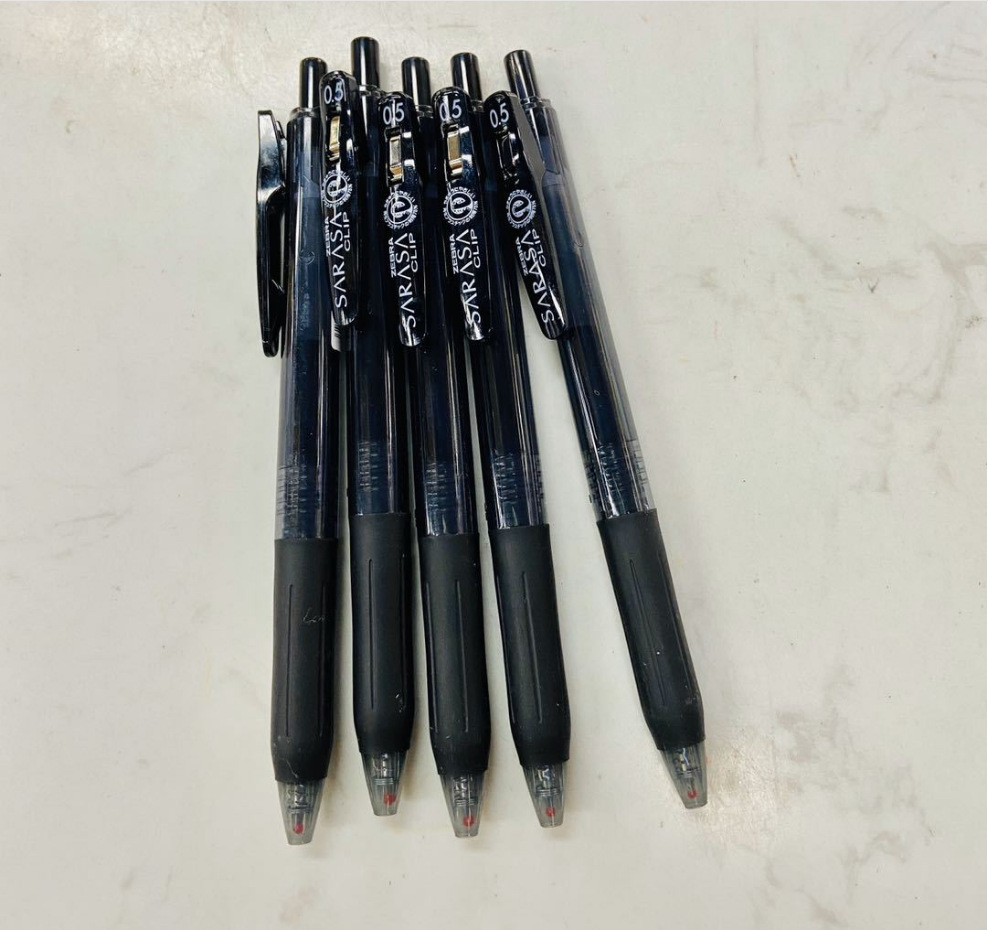 日本斑马zebra全黑全红杆中性笔jj15中性笔水性笔