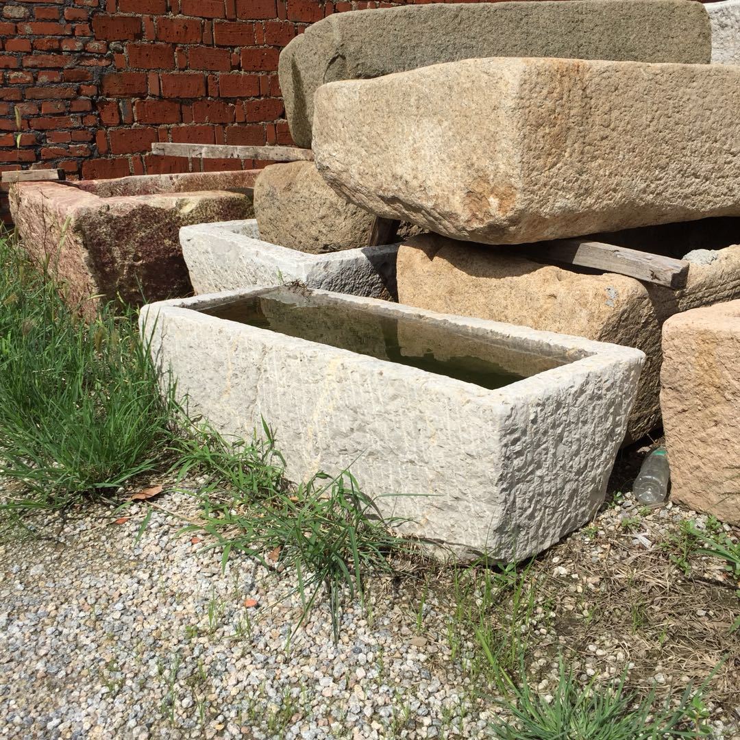 旧石器类批发 石槽老牛槽 老石槽生产供应 观赏摆件手工雕刻石槽