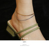 Europe and America Simplicity Yi Gu chain Anklet ins Cold golden silvery Versatile fashion Foot ornaments summer New products Europe and America Simplicity Yi Gu chain Anklet ins Cold golden silvery Versatile fashion Foot ornaments summer New products