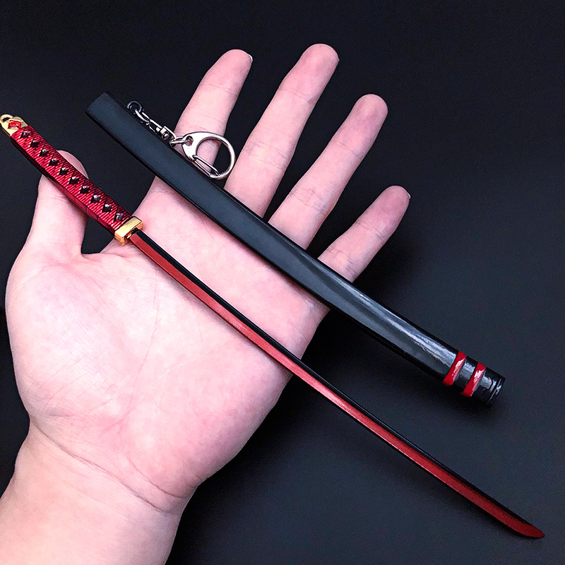 游戏周边橘右京修罗一刀皮肤武器模型金属鞘剑未开刃摆件玩具