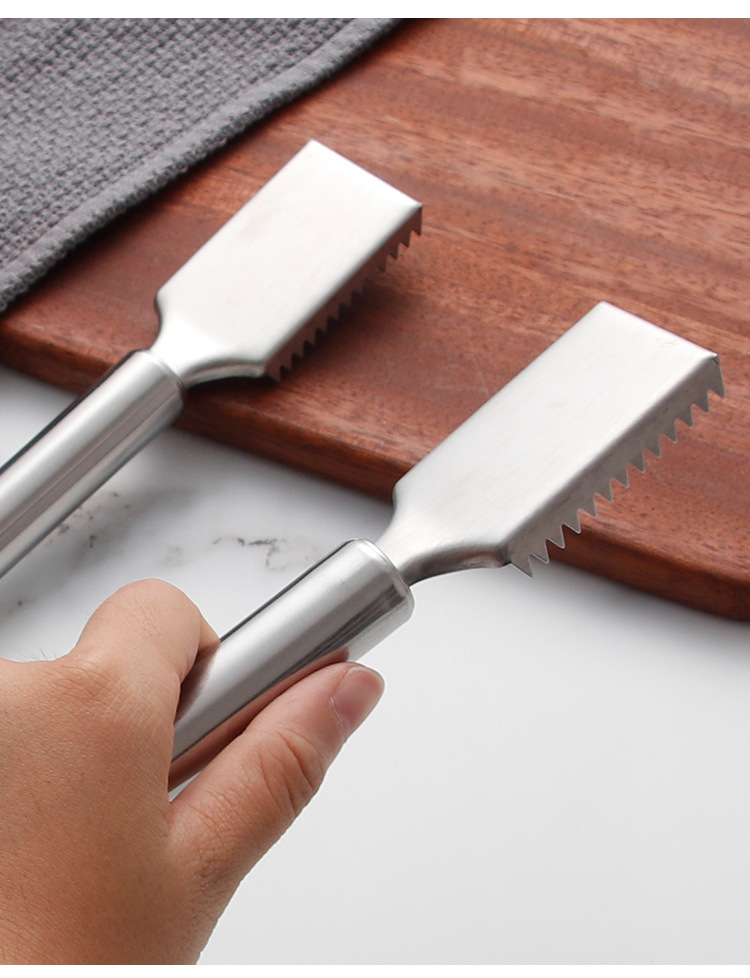 430不锈钢小齿鱼鳞刀 手动刮鱼鳞刨 鱼鳞器厨房除鱼鳞小工具家用